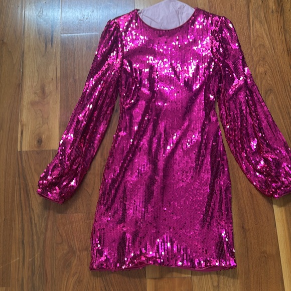 Vici Hot Pink Sequin Mini Dress S - Picture 3 of 5